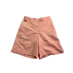 Lizgolf Womens Peach Bermuda Golf Shorts Size 6 High Waisted
